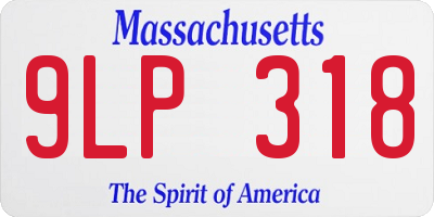 MA license plate 9LP318