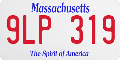 MA license plate 9LP319