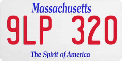 MA license plate 9LP320