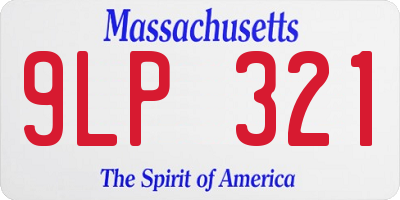 MA license plate 9LP321