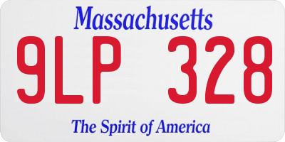 MA license plate 9LP328