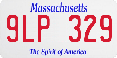 MA license plate 9LP329