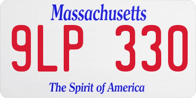 MA license plate 9LP330