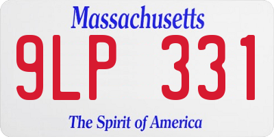 MA license plate 9LP331