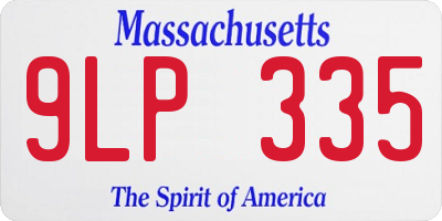 MA license plate 9LP335