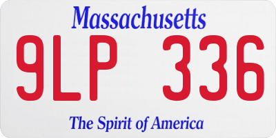 MA license plate 9LP336