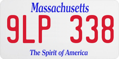 MA license plate 9LP338