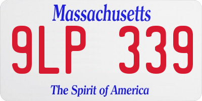 MA license plate 9LP339