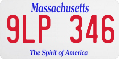 MA license plate 9LP346