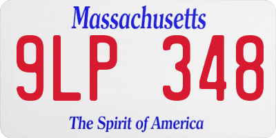MA license plate 9LP348