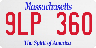 MA license plate 9LP360