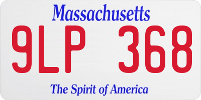MA license plate 9LP368