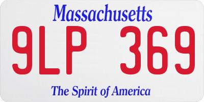 MA license plate 9LP369