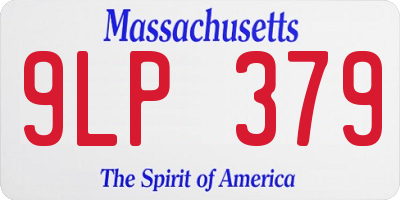 MA license plate 9LP379
