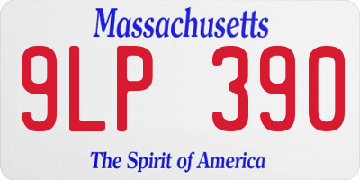 MA license plate 9LP390