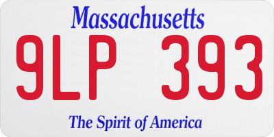 MA license plate 9LP393