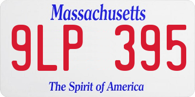 MA license plate 9LP395