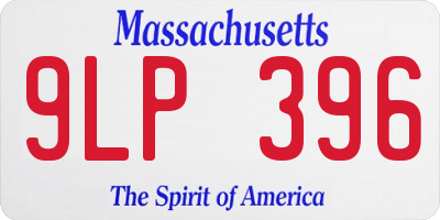 MA license plate 9LP396