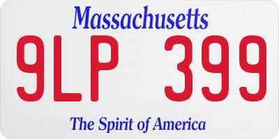 MA license plate 9LP399