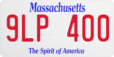 MA license plate 9LP400