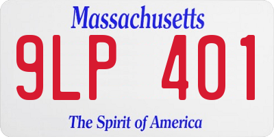 MA license plate 9LP401