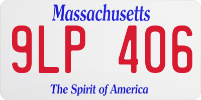 MA license plate 9LP406