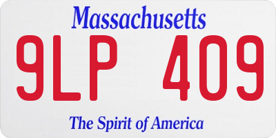 MA license plate 9LP409