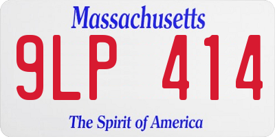 MA license plate 9LP414