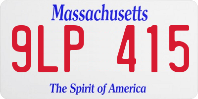 MA license plate 9LP415