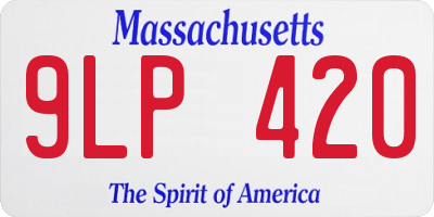 MA license plate 9LP420