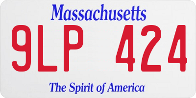 MA license plate 9LP424