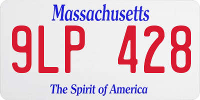 MA license plate 9LP428