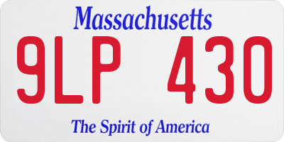 MA license plate 9LP430