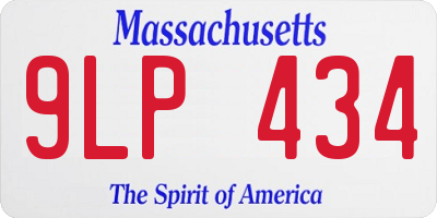 MA license plate 9LP434
