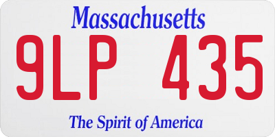 MA license plate 9LP435