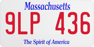 MA license plate 9LP436