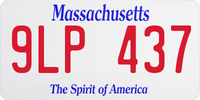 MA license plate 9LP437