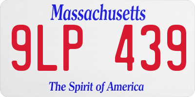 MA license plate 9LP439
