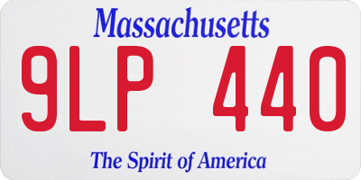 MA license plate 9LP440