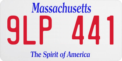 MA license plate 9LP441