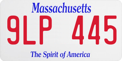 MA license plate 9LP445