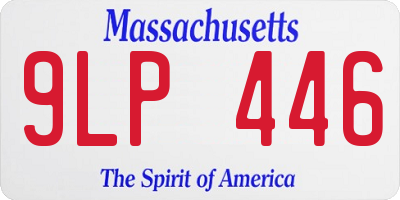 MA license plate 9LP446