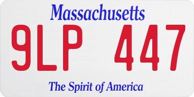 MA license plate 9LP447