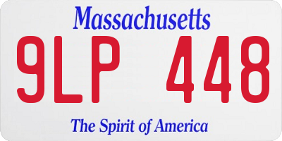 MA license plate 9LP448