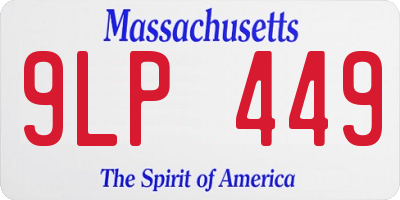 MA license plate 9LP449