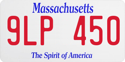 MA license plate 9LP450