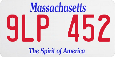 MA license plate 9LP452