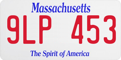 MA license plate 9LP453