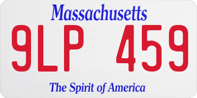 MA license plate 9LP459