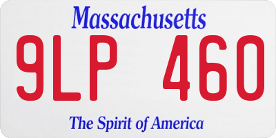 MA license plate 9LP460
